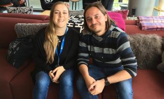Sophie Johnke und Michael Pfaff bei ReDi School ©Marina Lessig
