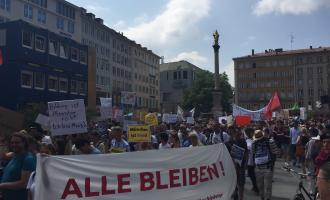 Bild von der Demonstration von Gemeinsam für Menschenrechte und Demokratie, Juli 2017
